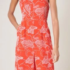 SugarLips The Sweet Pea Red & Pink Tropical Print Jumper