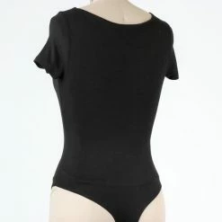 Final Touch The Kari Square Neck Short Sleeve Bodysuit Tops