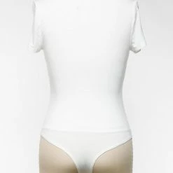 Final Touch The Kari Square Neck Short Sleeve Bodysuit Tops