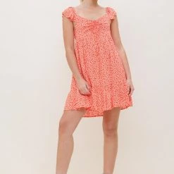 In The Beginning Clothing The Chattanooga Red Floral Mini Dress Dresses