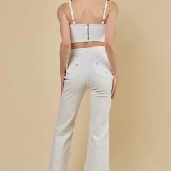 Blue Blush Jeans The Flower Power Blue Daisy Denim Pants