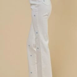 Blue Blush Jeans The Flower Power Blue Daisy Denim Pants