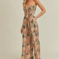 Lush The Joshua Tree Patchwork Cutout Jumpsuit Jumpsuits