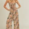 Lush The Joshua Tree Patchwork Cutout Jumpsuit Jumpsuits
