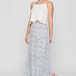 Final Touch The Sunnyside Oatmeal Lace Cami Top