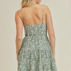 Lush Dresses The Fiona Sage Floral Ruched Mini Dress