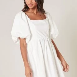 SugarLips Dresses The Marion Oversized Puff Sleeve Babydoll Mini Dress