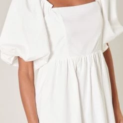 SugarLips Dresses The Marion Oversized Puff Sleeve Babydoll Mini Dress