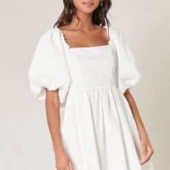 SugarLips Dresses The Marion Oversized Puff Sleeve Babydoll Mini Dress
