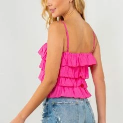 FANCO Tops The Stagecoach Ruffled Halter Top