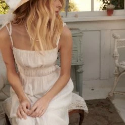 Promesa USA Dresses The Carmen White Gauze Maxi Dress