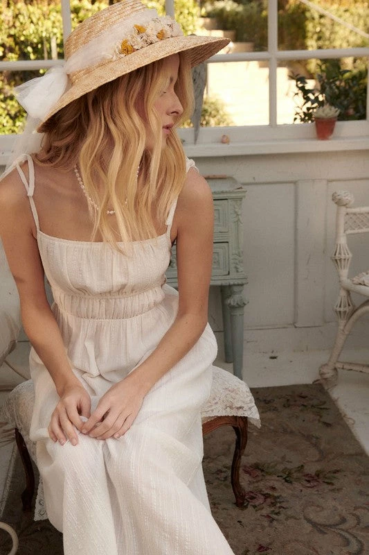 Promesa USA Dresses The Carmen White Gauze Maxi Dress