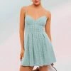 Le Lis The Jasmine Green Gingham Mini Dress Dresses