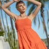 Grade & Gather The Orange Blossom Smocked Mini Mini Dress