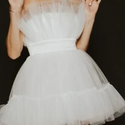 Wanna B Dresses The Life Of The Party White Chiffon Mini Dress