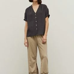 Grade & Gather Tops The Nantucket Double Gauze Roll Up Shirt