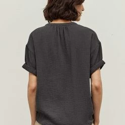 Grade & Gather Tops The Nantucket Double Gauze Roll Up Shirt