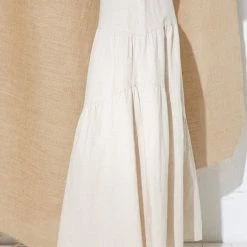 In The Beginning Clothing The Marlin Natural Linen Midi Skirt Skirts