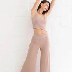 Final Touch The Kamryn Ribbed Wide Leg Pants