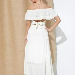 In The Beginning Clothing The Santorini Ivory Crop Top