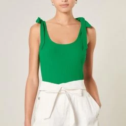 Sugar Lips Tops The Breck Essential Scoop Neck Tie Tank