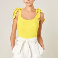 Sugar Lips Tops The Breck Essential Scoop Neck Tie Tank