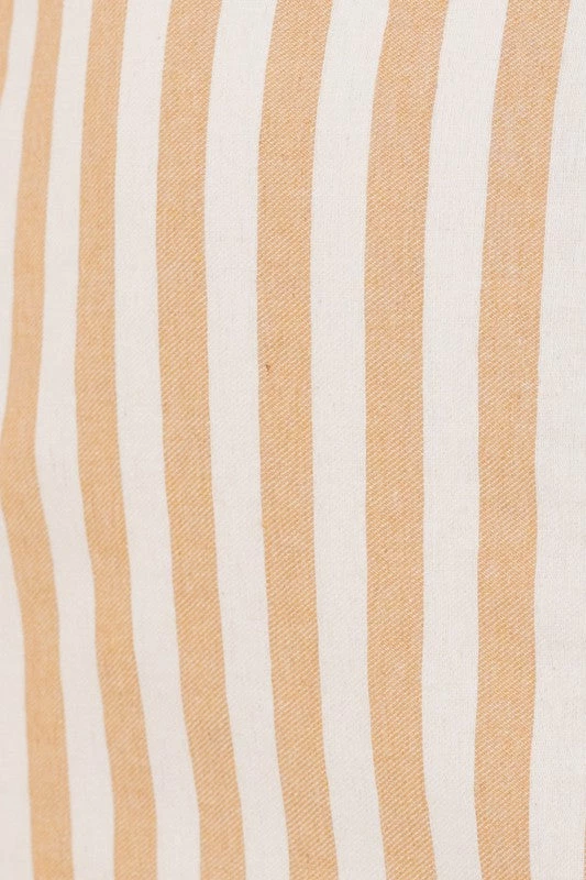 Le Lis The Amanda Tan & White Striped Mini Skirt Skirts