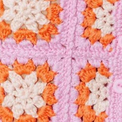Le Lis The 70's Called Pink & Orange Crochet Tank