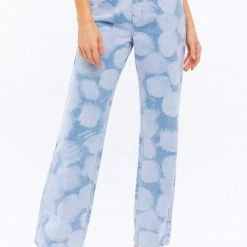 Le Lis The Cloudy Days High Waist Straight Leg Denim Pants Jeans
