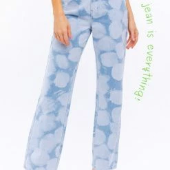 Le Lis The Cloudy Days High Waist Straight Leg Denim Pants Jeans