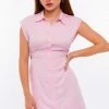 Le Lis The Preston Pink Cutout Shirt Dress Dresses