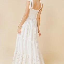 Flying Tomato Dresses The Cailin Woven And Lace Maxi Dress