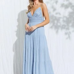 Illa Illa Jumpsuits The Ibiza Blue Printed Tube Jumpsuit