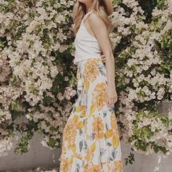 Blue B The Molly Floral Print Wide Leg Tiered Pants