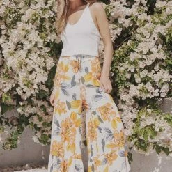 Blue B The Molly Floral Print Wide Leg Tiered Pants
