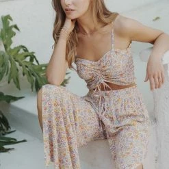 Blue B Tops The Camille Floral Cami And Palazzo Pant Set