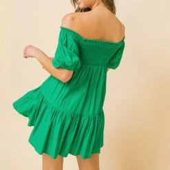 Flying Tomato Dresses The Kelly Green Tiered Mini Dress