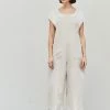 Grade & Gather The Sienna Greige Linen Jumpsuit