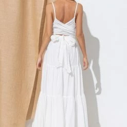 In The Beginning Clothing The Santorini White Maxi Dress