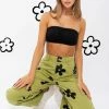 Le Lis The Picking Daisies Green Straight Leg Pants