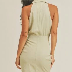 Mable The Starlit Sage Tencil Button Down Mini Dress