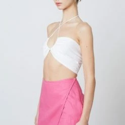 Cotton Candy LA The Rush Linen Envelope Skort Skirts