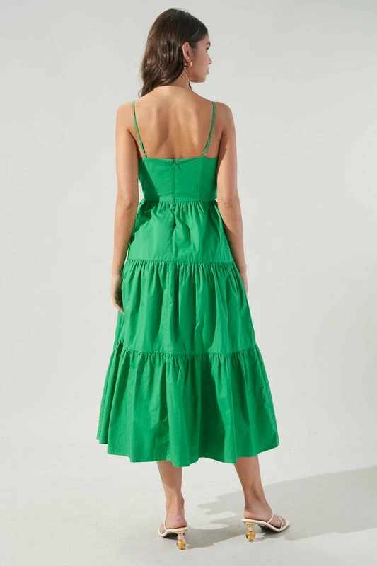 Sugar Lips The Love Letter Poplin Tie Chest Maxi Dress