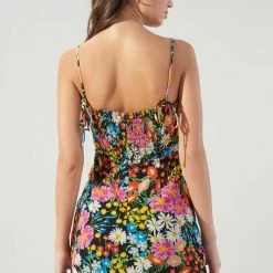 Sugar Lips Dresses The Lupita Floral Kaia Tie Strap Ruffle Mini Dress