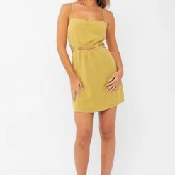 Le Lis Dresses The Citron Cutout Tie Mini Dress