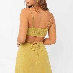 Le Lis Dresses The Citron Cutout Tie Mini Dress