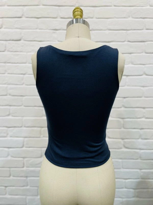 MIOU MUSE Tops The Sarai Double Layered Square Neck Tank Top