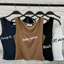 MIOU MUSE Tops The Sarai Double Layered Square Neck Tank Top