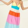 Hyfve The Kara Cami Color Block Tiered Maxi Dress Dresses