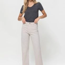Vervet The Brennie Bone High Rise Straight Leg Jeans